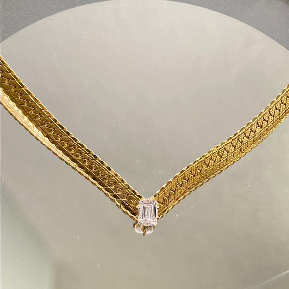 Napier Gold and Cubic Zirconia Necklace - Picture 5 of 9